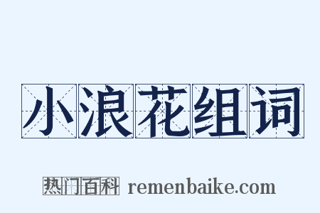 小浪花组词是什么意思的图片